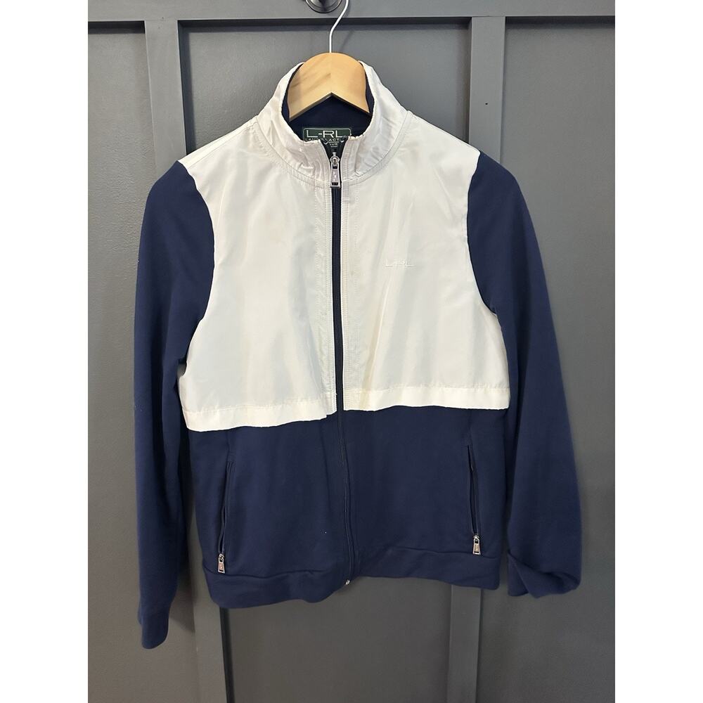 Lauren Ralph Lauren -Size Med- L-RL Active Women’s Full Zip Jacket Navy/Cream